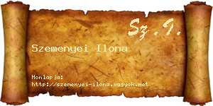 Szemenyei Ilona névjegykártya